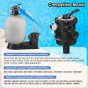 Replacement SP0714T VariFlo Top-Mount Multiport Valve Compatible with Hayward Pro OR VL GM SM SW Series Sand Filters, 1.5" FIP Port 7-Position Control Valve, Black,Replace for SP714T, SP0714T, SP0704