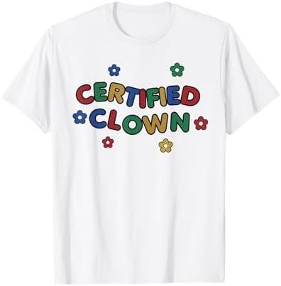 Certified Clown Kidcore Clowncore Weirdcore Aesthetic T-Shirt, Size M