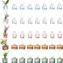 Glasseam Mini Bud Vases in Bulk 40: Colored Small Flower Vases for Centerpieces Cute Tiny Glass Vase for Flowers Modern Decorative Wedding Table Centerpiece for Dining Room Decor