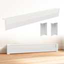 DOLEMODUO 4 FT Baseboard Heater Covers - Ventilated Metal radiator cover with Endcaps, Decorative Baseboard Radiator Cover for Home Remodeling, 48 Inches, White