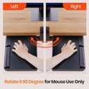 Klearlook Keyboard Tray Under Desk with 360 Rotation, Ergonomic Computer Keyboard & Mouse Tray 25"W11.02"D Sit Stand Desk Keyboard Holder w/Wrist Rest & Storage Drawer (Height is not Adjustable)