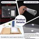 10 Pcs Mini Binder Pocket 7-Hole Binder Pocket Folders Mini Binder Dividers Clear Binder Folders Envelopes