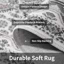 SERISSA 2x3 Washable Small Entry Rug,Soft Non Slip Indoor Boho Throw Rug for Entryway Kitchen Bedroom Dorm Bedside Front Door,Moroccan Geometric Carpet,Dark Grey