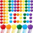 100 Pcs 6 Colors Cute Toddler Crayons Non Toxic Washable Crayons No Dirty Hands for Classroom Gifts Back to School Party Gift Exchange
