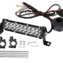 Dirt Bike Light Bar LED 60W 2500LM Motorcycle Headlight Kit Switch Universal for 7/8" Handlebars CRF110 CRF230F CRF250F TTR110 TTR110E 2008-2022 KLX110 KLX140 RM85 RMZ250 YZF450 All Years Pit Bike