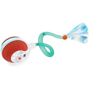 Jkanti Interactive Cat Toys for Indoor Cats,The 3rd Generation Agile Moving Cat Ball with Elastic Mesh Tail,Automatic Kitten Toys for Bored Indoor Adult Cats,Motion Activated (Green)