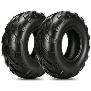 HIAORS 145/70-6 145 70-6 Tire Tubeless Compatible with Coleman CC100X CT100U GMB100 Baja Dirt Bug Doodle Bug DB30 Motovox MBX10 MBX11 Monster Moto MMB80 Mini Bike Kazuma 110cc ATV Quad Go Kart 2 Pack