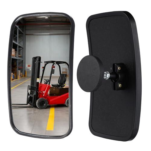 Magnetic Forklift Mirror, Universal Forklift Side Mirror, High-Definition Convex Mirror, 360-Degree Adjustable Rotation, Wide-Angle HD View, Compatible with Multiple Forklift Models 2 PCS