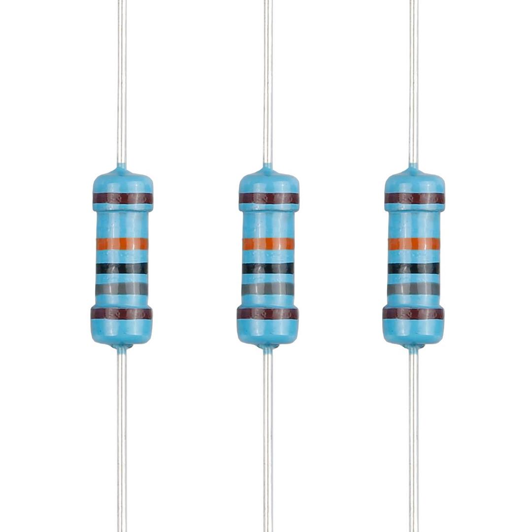 100pcs 180K ohm Resistor 1/2w (0.5Watt) 1% Tolerance Metal Film Fixed Resistor, Multiple Values of Resistance Optional