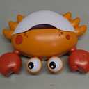 TUMAMA Baby Bath Toy,Bath Bubble Maker Machine with Music,3 Bathtub Wind-Up Toys,Crab Shower Water Toy for Toddlers Kids Boys Grils (Orange)