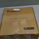 Forbena Corner White Floating Book Shelves for Wall Set of 4, Wood Nursery Corner Bookshelf for Kids Bedroom, Large Modern Round Wall Bookshelves for Living Room Decor, Indoor Plants, Bathroom (12" Depth)