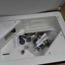 in-Wall TV Box with Flange for Home Theater Installation, 11.9" x 8.4" Cord Hider for Wall Mounted TV, with 2 Outlets, Cable Bracket, LV Cable & 1-1/2" ENT Entrance, Ideal for New or Retrofit Job (White)