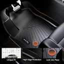 Floor Mats for 2012-2018 Dodge Ram 1500/2500/3500 Crew Cab, 2019-2024 for Dodge Ram 1500 Classic Crew Cab, 1st & 2nd Row TPE All Weather Floor Liners for Dodge Accessories