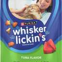 Purina Whisker Lickin's Cat Treats, Crunchy and Yummy Tuna Flavor - (Pack of 4) 10 oz. Pouches (EXP 07/01/27)