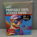 Uinkit 55 Sheets Printable Clear Sticker Waterproof Transparency Vinyl Sticker Only for Laser Printer -100% Transparent 8.5x11inch Full Sheet Labels for Personalized Labels, Custom Artwork