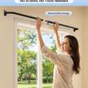 Wrap Around Curtain Rods for Windows 28 To 48 Inches, Total Blackout Curved Curtain Rod for Room Darkening, Adjustable Heavy Duty Window Treatment Rods for Bedroom & Living Room, Matte Black
