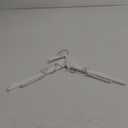 White Solid Wood Bridal Dress Hanger with Lady Wire Lettering for Bridal Wedding Party Gift (Pearl Silver Thread and White Hanger)