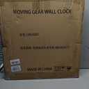 HOIBAI 24" Large Wall Clock with Natural Fired Wood & Metal