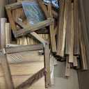 16 Pcs/8 Set Wooden Wedding Lantern Centerpiece Include 8 Lantern Candle Holder 8 Flameless LED Candle for Rustic Wedding Table Party Baby Shower Farmhouse Decor(No Wreathes)