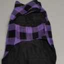 ASENKU Dog Jacket Plaid Reversible Reversible Dog Vest Waterproof Cold Winter Clothes Pet Apparel for Small Medium Large Dogs (L, Purple)