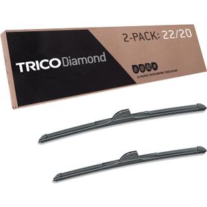 TRICO Diamond (25-2220) 22 Inch & 20 inch pack of 2 High Performance Automotive Replacement Windshield Wiper Blades For My Car Super Premium All Weather Beam Blade for Select Vehicle Models (22" + 20" Pair Pack (Pack of 2))