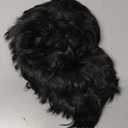 fun shack 50's Men's Black Wig with Sideburns, 1950s Costume Wig for Men, Retro Black Wig for Boys, One Size