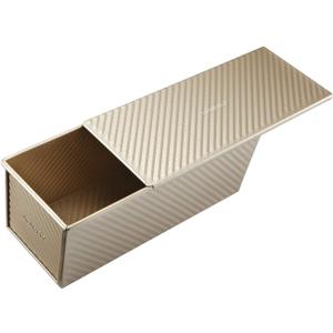 Monfish Large Loaf Pan w Lid Pullman Bread Pan 2.2lb dough Aluminized Steel Commercial Grade Non Stick Loaf Baking Pan