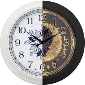 OCEST Large 15 Inch Metal Waterproof Outdoor Clock, Silent Illuminated Night Light Battery Operated Wall Clocks for Garden Pool Patio Living Room Decorative Decor