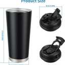 YCT Insulated Coffee Mug with Tea Strainer and Leak-Proof Design, Reusable Insulated Cup with Straw, 316 Stainless Steel Inner Liner Travel Mug for Hot and Cold Beverages