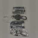 Badge Holder Retractable Clip Heavy Duty Carabiner Badge Reel Keychain with Lanyard ID Cards Holder Cool Tactical ID Holder (2 Holders and 2 Badge Reels Black # 01)