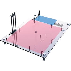 PC Test Bench Open Frame DIY PC Case, Supports ATX/M-ATX/ITX Motherboards, Transparent Organic Glass Frame, Rectangular Heat Dissipation Design, Open Computer Case