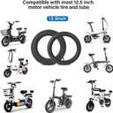 Heavy Duty 12.5x2.25 Tire Tubes 12-1/2 x2-1/4 Tire and Inner Tube Set with Angled Valve Stem Compatible with 12.5 inch Tire of Electric Scooters, 2 Sets