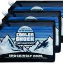 Cooler Shock Reusable Ice Packs for Cooler - Long Lasting Cold Freezer Packs for Coolers and Lunch Boxes - Cooler Ice Packs for Camping Gear, Fishing, Road Trips, Beach Must Haves