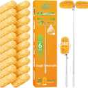 6 ft Extendable Duster Handle with 20 Pcs, 360 Heavy Duty Duster Refills Kit for Swiffer, 4X Electrostatic Microfiber for Cleaning Home, Effortlessly Reach Ceilings, Fans & Hard-to-Reach Areas