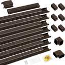 Mxclimate 4in 25ft PVC Line Set Cover Kit for Mini Split and Central Air Conditioners,AC Heat Pump Systems,Decorative Tubing Pipe Covers. Brown