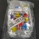 Kolldenn 24 Pcs Art Paint Party Favor Bags Plastic Clear PVC Gift Bags with Handles Colorful Artist Splatter Goodie Candy Bag for Birthday Baby Shower School Classroom Supply 6x6x3inch(Classic)