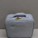 Portable Travel Makeup Bag with Mirror and Light - 3 Colors,Adjustable Brightness Spacious Cosmetic Organizer,Mermaid Shine Blue