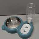 Dog Bowls, Cat Food and Water Bowl Set with Water Dispenser and Stainless Steel Bowl for Cats and Small Dogs Green