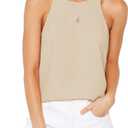 THANTH Womens Tanks Tops Halter Summer Sleeveless Shirts Casual Basic Tee Shirts High Neck Tank Tops