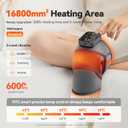 IKEEPFIT Cordless Knee Massager with Heat Vibration for Pain Relief, MAXwarm 4.0[2026 Upgraded] - Electric Heated Knee Brace with 5 Heat Levels and 3 Massage Mode, Gifts for Men Women (Grey, Pair)