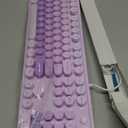 Large Print Keyboard, USB Wired Computer Keyboard, Full Size Keyboard with Number Pad for PC Laptop Desktop Windows 7 8 10 11 (Purple Colorful)