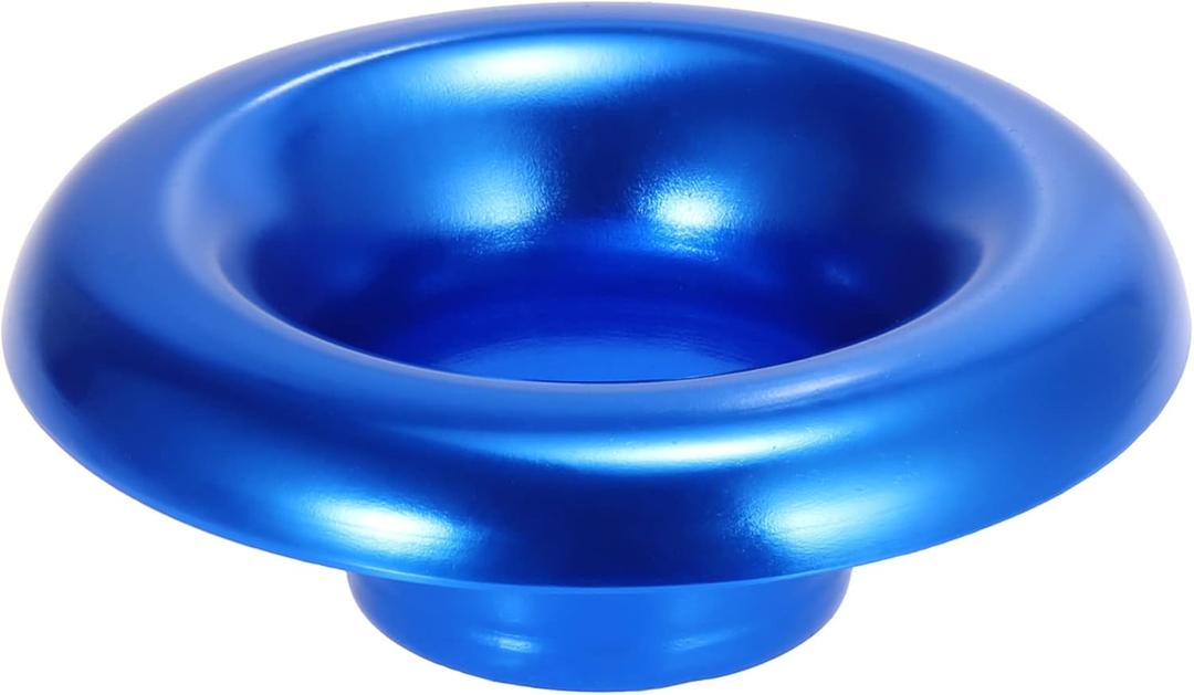 X AUTOHAUX 3 Inch Neck Aluminum Bellmouth Velocity Stack Adapter Air Intake Turbo Horn Air Inlet Decorative Cover Blue