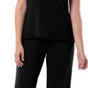 Fruit of the Loom womens Short Sleeve Tee and Pant 2 Piece Sleep Set (4X, Black)