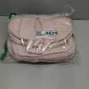 BAGSMART Travel Laptop Backpack, College Backpack for Women, Quilted Small Computer Bookbag, Water-Resistant 15.6 Inch Laptop Casual Bag, Pink