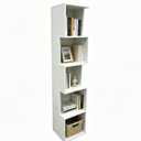 5 Cube Bookshelf, Freestanding 5 Tier Open Display Shelf, Modern Aesthetic Cube Storage Organizer with Eco-Friendly Melamine Surface for Home Office Bedroom Living Room Study, White