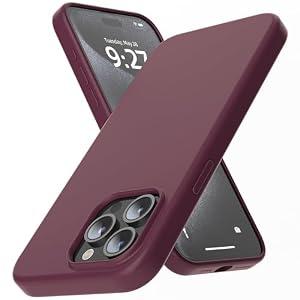 AZF for iPhone 15 Pro Case, Soft Silicone Shockproof Case with Soft Scratch-Resistant Microfiber Lining, 6.1 Inch (Deep red)