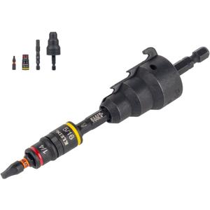 Klein Tools 85091HD Flip Socket Conduit Reamer, 3-in-1 Impact-Rated Tool for 1/2-Inch, 3/4-Inch, 1-Inch Conduit, Magnetic Bit Holder