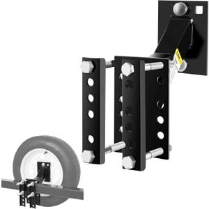 MaxxHaul 70214 Powder Coat Black Trailer Spare Tire Carrier For 10 inch and 12 inch Utility Trailer Tires