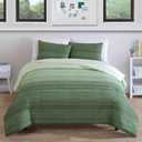 Riverbrook Home Kai 3-Piece Reversible Comforter Set, Full/Queen, Green