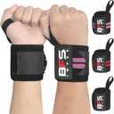 Wrist Wraps for Weightlifting,18” Premium Quality Wrist Straps for Weightlifting,Weight Lifting Wrist Wraps with Thumb Loop for Curls Dips,Powerlifting Weight Training Men Women